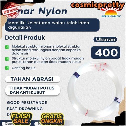 Terlaris Senar Cap Ikan Kakap  Ukuran 400 (25)  per Roll /Tali Senar Pancing / Senar Layangan