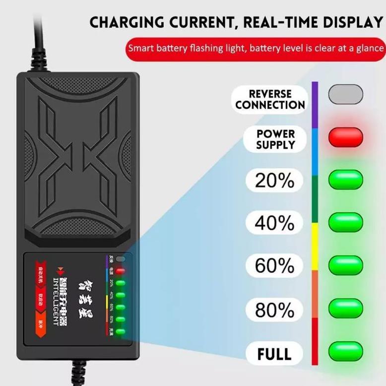 Smart charger 72v 20ah 2.8A motor listrik molis universal cas casan smart charger charging sepeda li