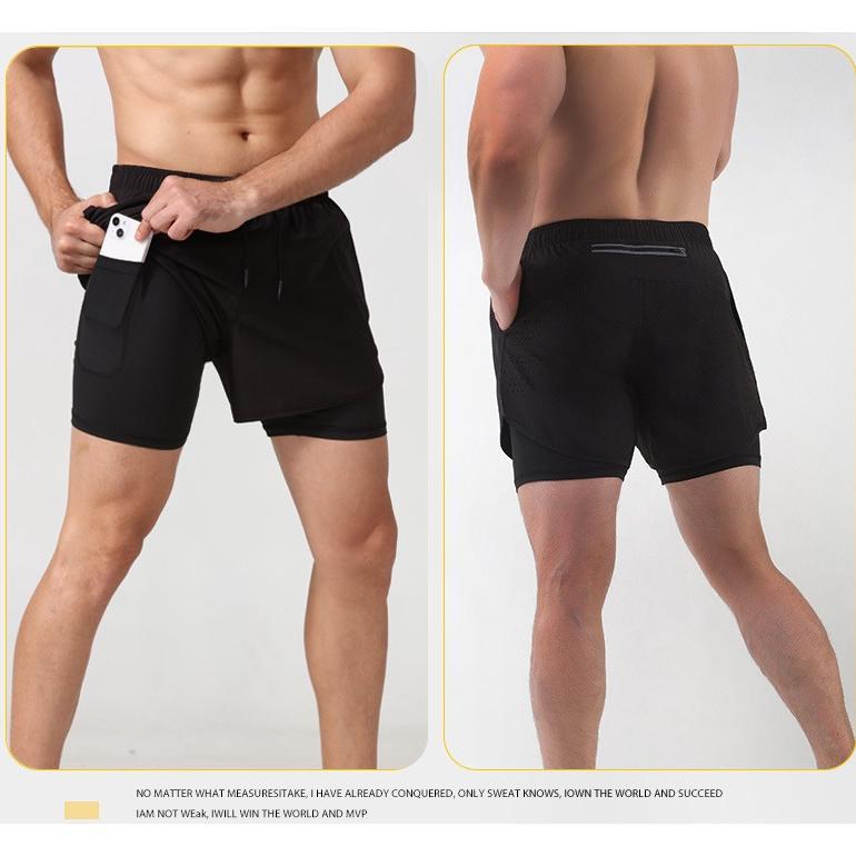 DK22 Celana Pendek Olahraga Lari Pria Gym Training Legging Sport Pria Fitness