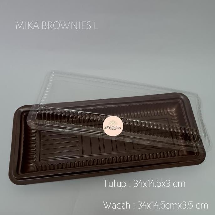 1 DUS 200 pcs Mika Brownies S M L Plastik kue Tempat Makan GROSIR