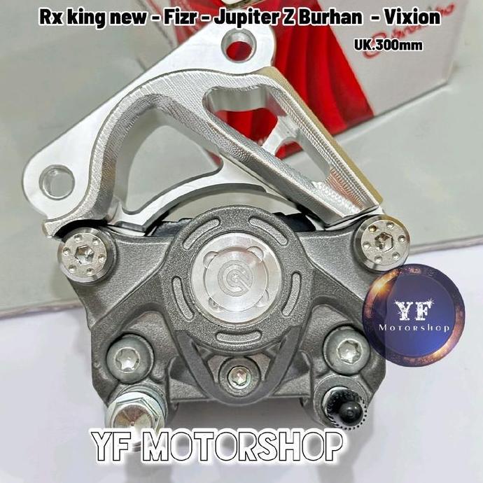 Paket Kaliper Coin + Breket uk. 300mm RX King New, Vixion, Jupiter Z Burhan, Fizr.