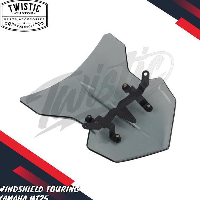 Windshield Visor Flyscreen Wind Screen Shield Touring Headlamp Lampu Depan Motor Yamaha MT25 MT 25 M
