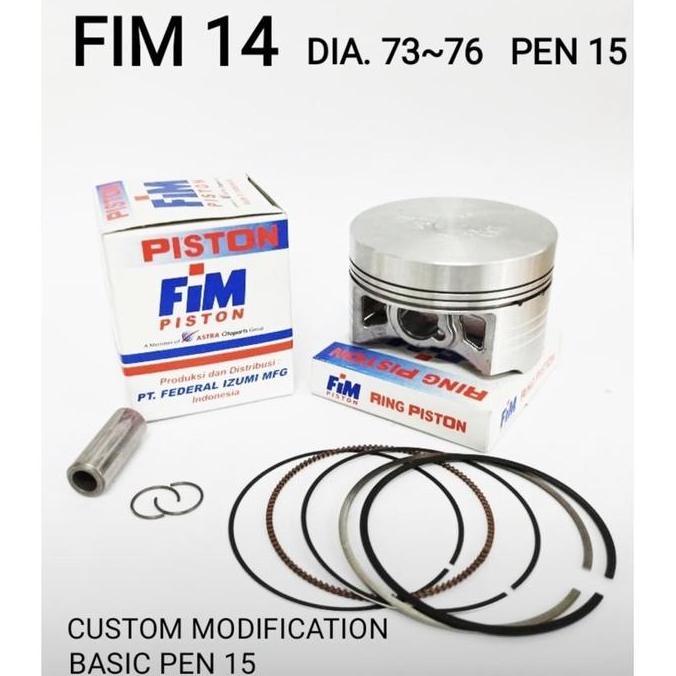 PHRENA Piston FIM Custome Dome Mentah Tiger Megapro Mio Pin15 Fim14