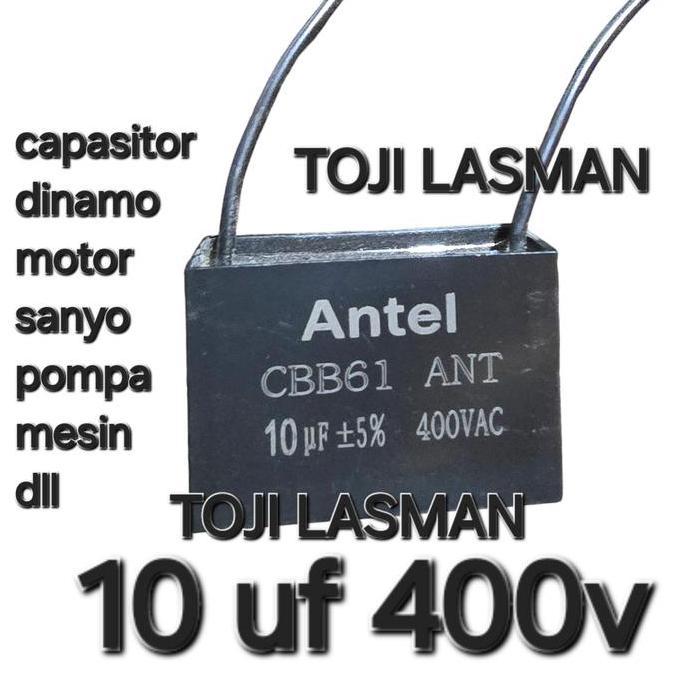 (  10 Uf 400V )  Capasitor Kapasitor Pompa Mesin Dinamo Motor Sanyo Jet Pum 10Uf 400Vac Cbb61 450V 3