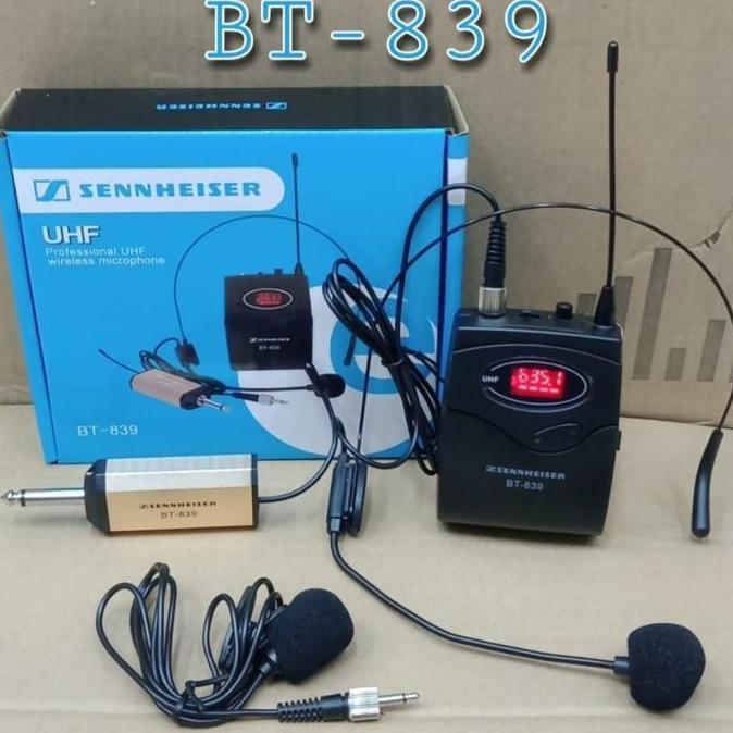 Mic Wireless Sennheiser BT 839 BT839 Headset Jepit Clip on BIM