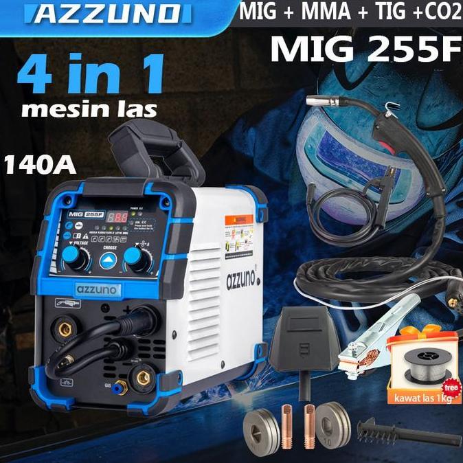 AZZUNO MESIN LAS LISTRIK MIG TIG ARC CO2 LAS ARGON 4 IN 1 MESIN LAS INVERTER WELDING MACHINE ARGON 1