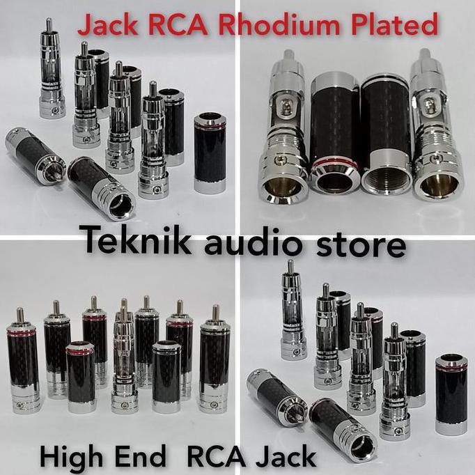 Jack RCA Rhodium Plated Model Carbon- High End Series