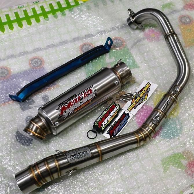 KNALPOT RACING MAFIA FULLSET JUPITER MX 135 ROADRACE UNDERBONE KOLONG Original