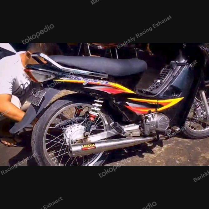 Knalpot Standar Racing Astrea Grand Legenda Impressa Supra Fit X 100 Custom Standar Racing Original 