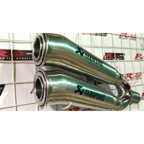 Knalpot Racing Akrapovic Megaphone Double R15 VVA R15M V4 V3 V2 Original