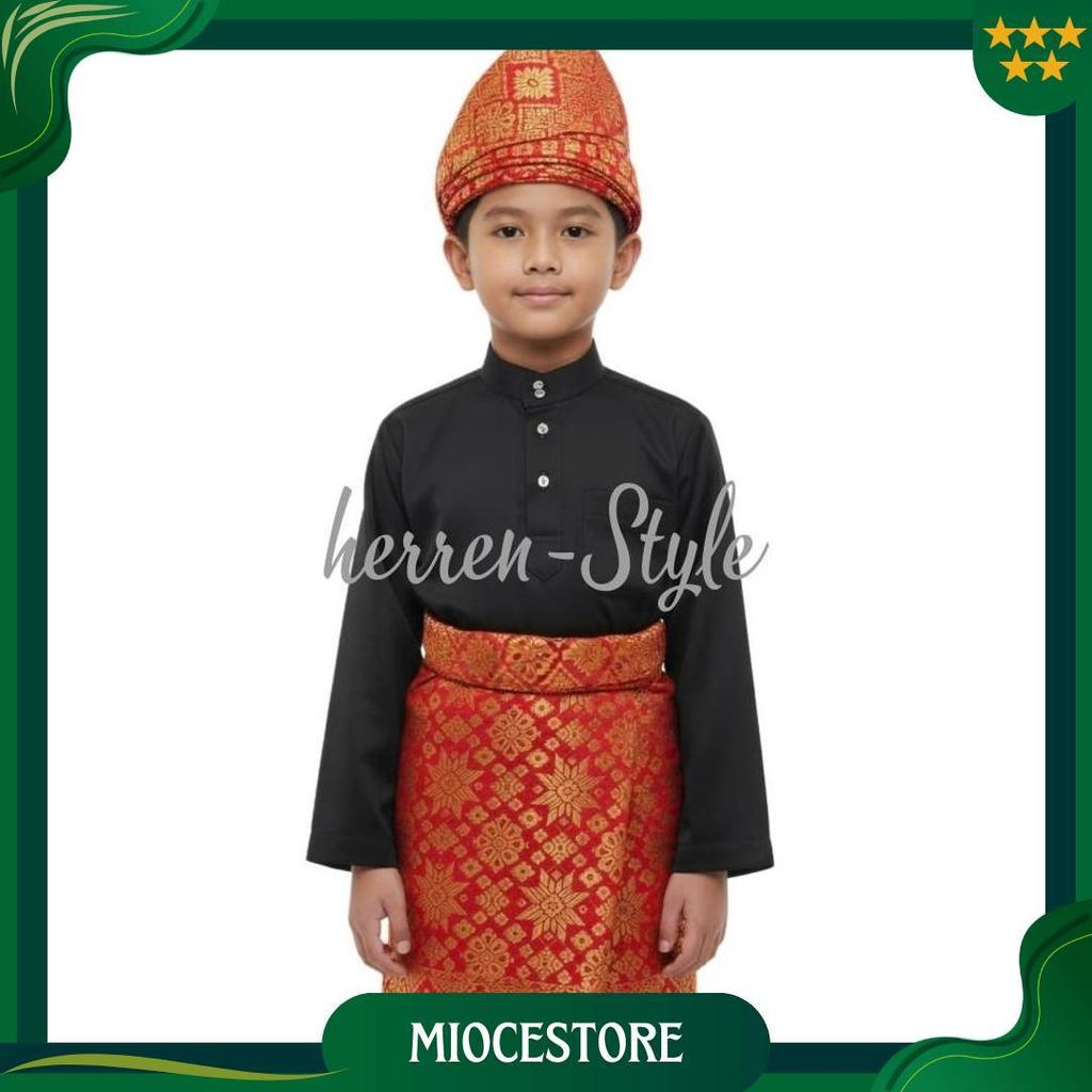 Set Tanjak & Rumpak Songket Anak Laki-Laki | Aksesori Pakaian Adat Melayu Premium Promo
