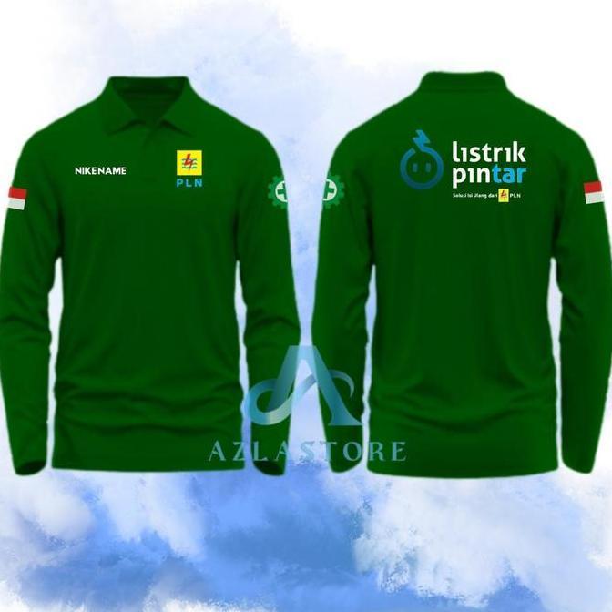 DV191 - terbaru Baju Kaos Poloshirt Pria dan Wanita SABLON PLN (Listrik Pintar) Atasan Polo Berkerah