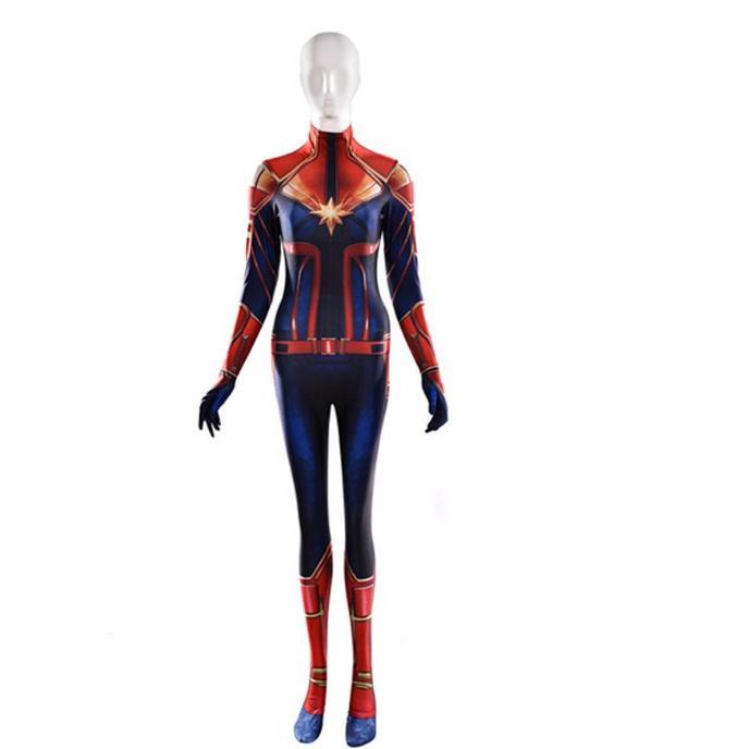 &<&<&<&] kostum captain marvel carol danvers zentai costume superhero cosplay