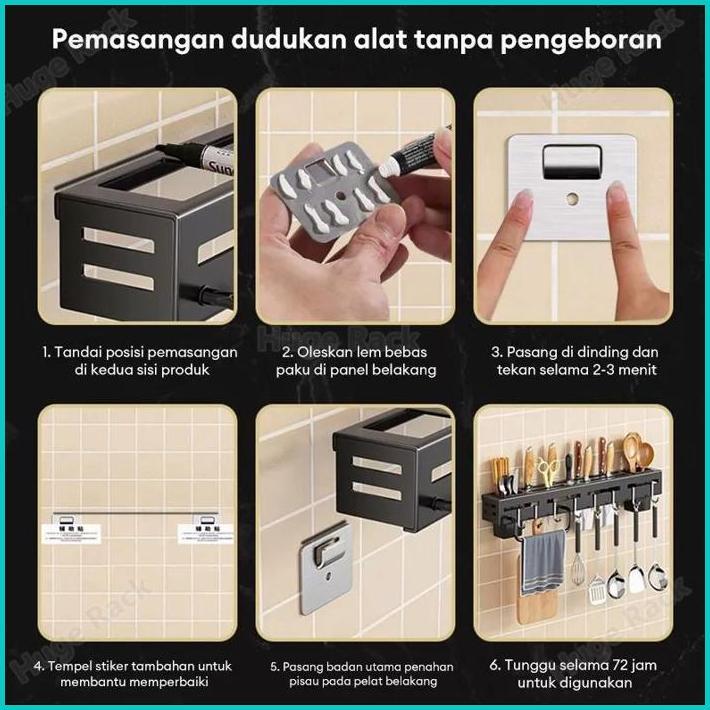 Bebas ongkir Rak Bumbu Dapur Dinding Kitchen Rak Microwave Oven Rak Bumbu Rak Tembok Dinding Rak Ser