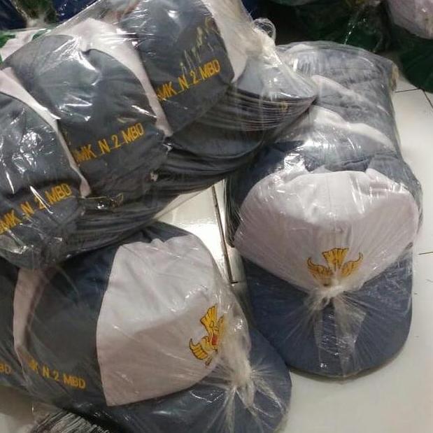 topi Seragam Costum logo sekolah sendiri