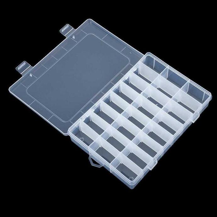 wadah kotak plastik komponen baut 24 kotak