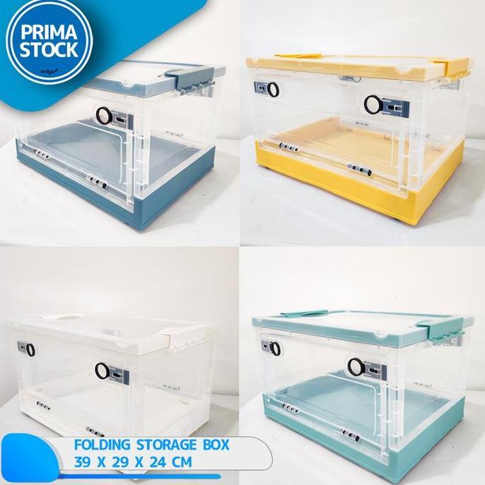 FOLDING STORAGE BOX LIPAT CONTAINER KOTAK TEMPAT BAJU TRANSPARAN