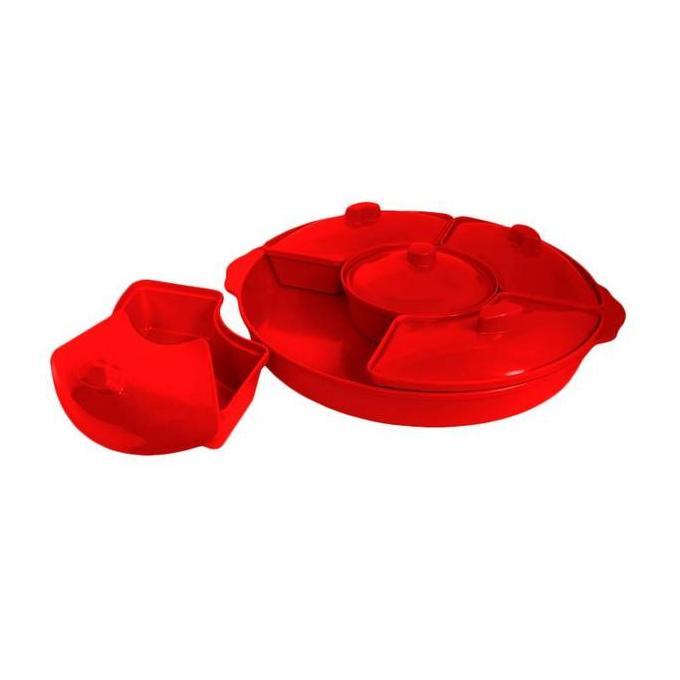 ONYX PSB01 Prasmanan 14" Serving Set Melamin Bulat 35cm HIJAU