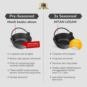 Cast iron Hotpot Bowl 26 Cm Panci Shabu suki kuah korean food PREMIUM