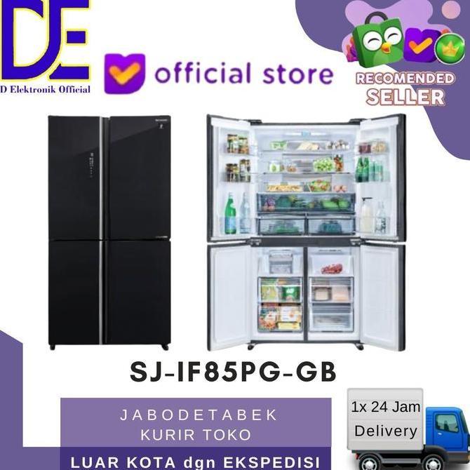 TERMURAH - KULKAS SHARP SJ-IF85PG-GB MULTIDOOR QUEEN SERIES INVERTER SJ-IF85PB-SL