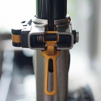 BEBAS ONGKIR - Imperium Cycle Seatpost Clamp Set Gold, Cocok untuk sepeda Brompton