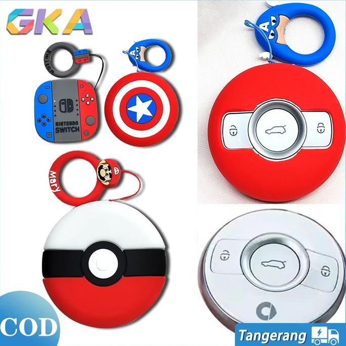 DE123 >> Cover Remote Kunci Wuling Air EV Binguo  Sarung Kunci Remote Wuling EV Binguo