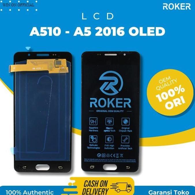 NEW WIN ON - LCD TOUCHSCREEN UNTUK SAM  A510 / A5 2016 / BUKAN OLED FULLSET ORI ROKER