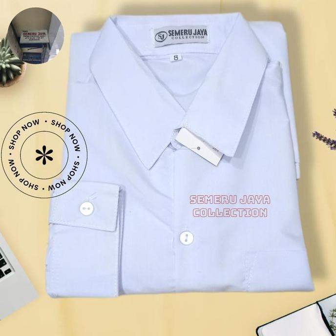 Seragam Sekolah Baju Putih Panjang Polos TK SD SMP SMA dan OSPEK