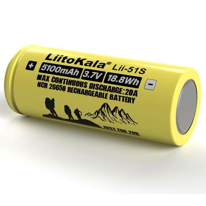 Baterai 26650 Liitokala 51S 5100 mAh / Baterai Senter