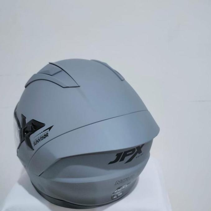 HELM JPX NOVA X SOLID DARK GREY DOFF DOUBLE VISOR HALF FACE