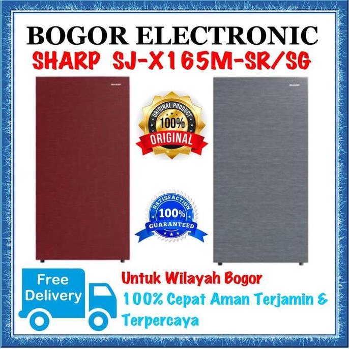 TERMURAH - SJX165 SHARP SJ-X165M-SR SG KULKAS 1 PINTU KULKAS SHARP SJX165