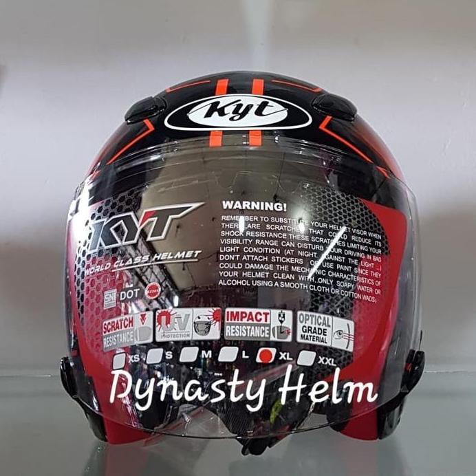 KYT DJ MARU MOTIF #14 BLACK/ORANGE FLUO/RED FLUO