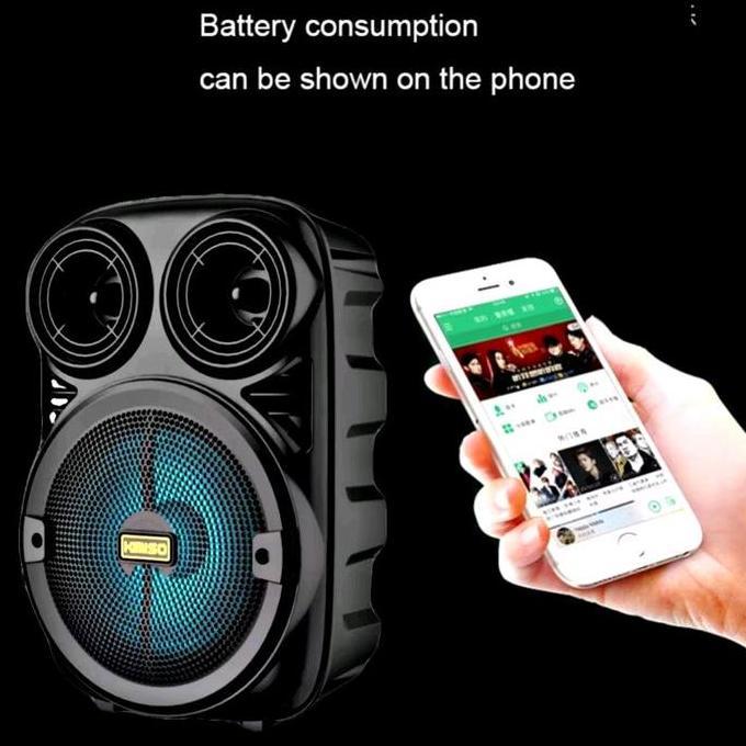 Speaker Bluetooth Portable 6.8inch Kimiso KMS 3381 plus mic - Speaker Karoke kimiso Wireless