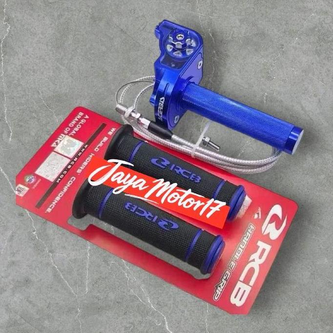 Paket Gas Spontan Acerbis V2 Plus 1 Kabel + Handgrip RCB HG55 Original + Jalu Stang Cnc Universal pa