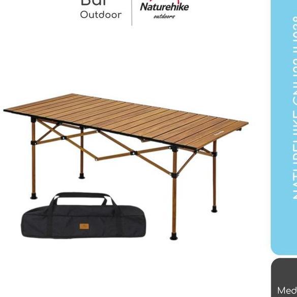 Meja Lipat Aluminium Portable Camping Piknik Naturehike Cnh22Ju038