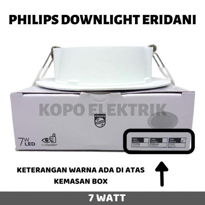 Lampu Led Downlight Philips 7 Watt / 7w - Bulat