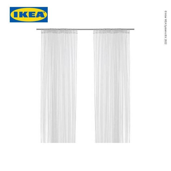 IKEA LILL Vitrase 1 Pasang Putih 280x250cm