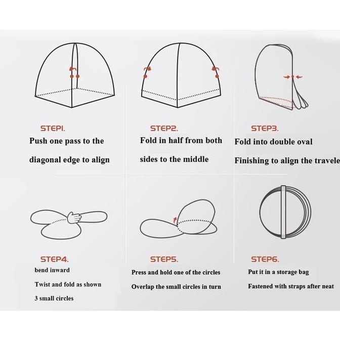 Kelambu Lipat Kelambu Tempat Tidur Dewasa Portable Mosquito Net