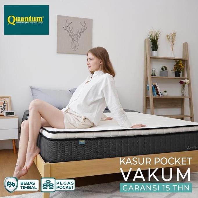 Kasur Pocket Vakum Quantum - Bonus Sprei & Bantal