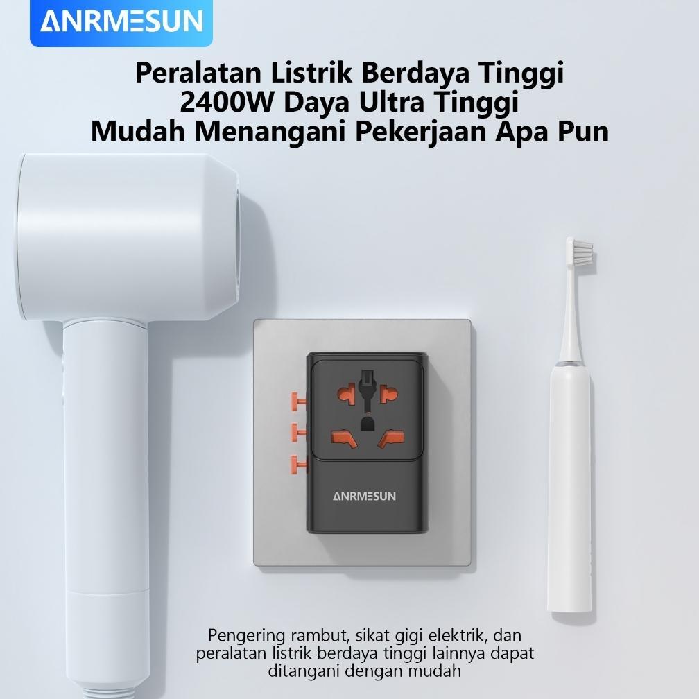 ANRMESUN Universal International Travel Adapter Charger Colokan Stop Kontak Adapter stop kontak stop