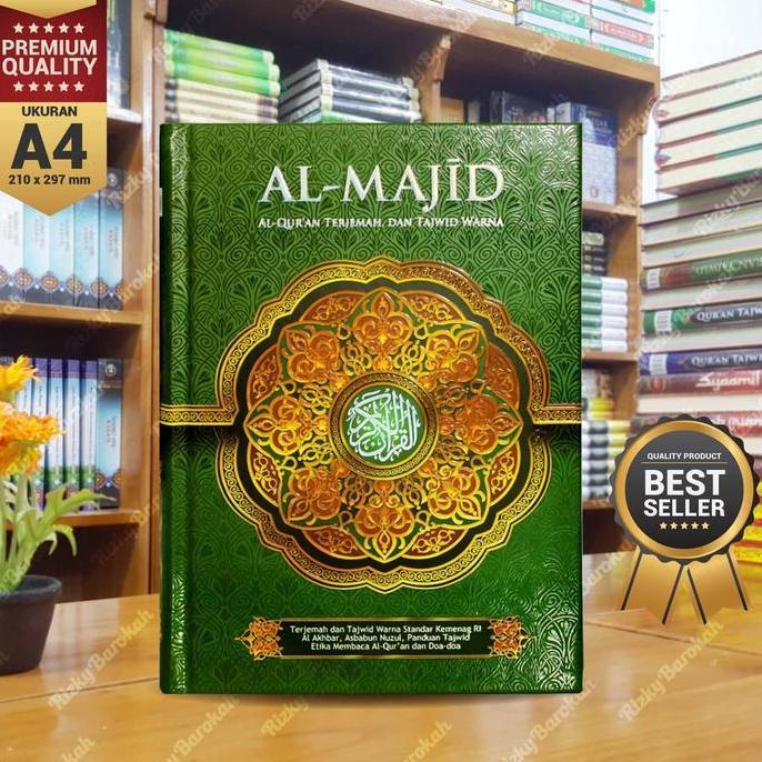 Al-Majid A4 Hijau Al-Quran Terjemah & Tajwid Berwarna - 100% Original