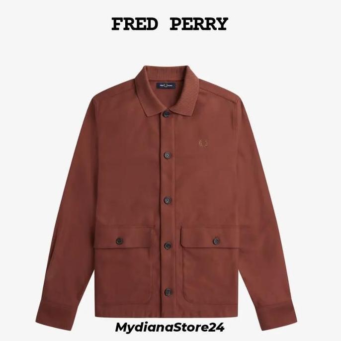 Promo FRED PERRY - FRED PERRY UTILITY POCKET OVERSHIRT - WHISKY BROWN COD