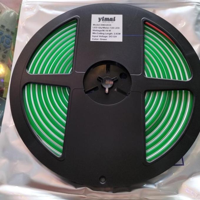 lampu LED neon flex YIMAI DC 12 V hijau