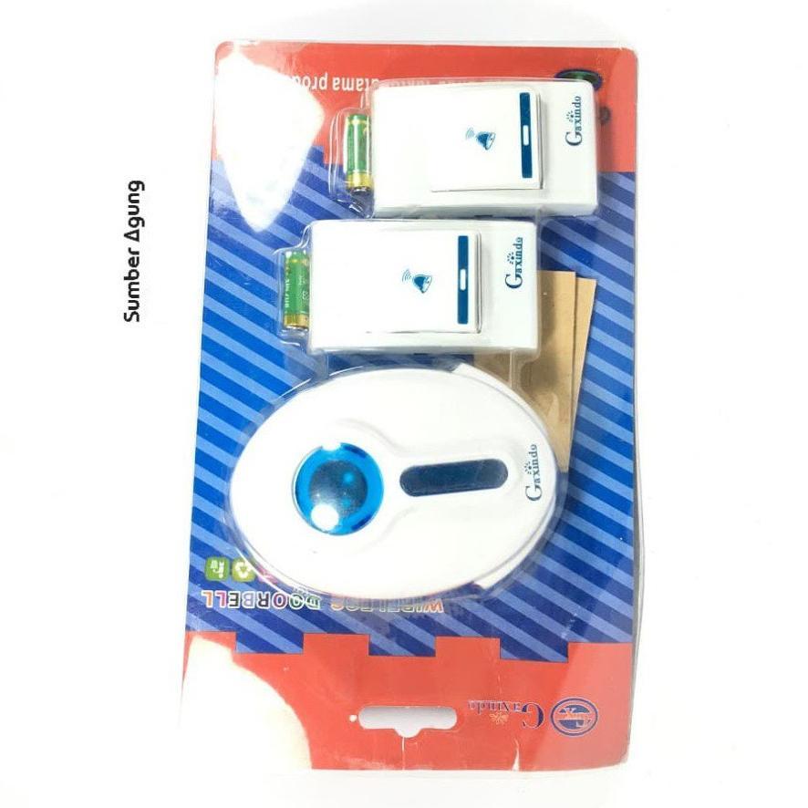 Wireless Doorbell Gaxindo Dua Remot Bel Rumah Bisa Dibawa Portable Bel