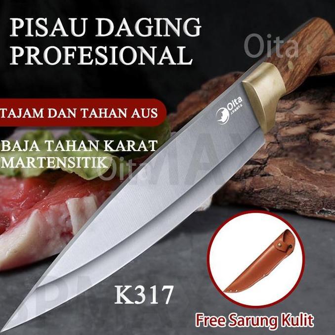 Set Pisau Dapur Stainless Steel Tempat Pisau Gratis Kitchenware Knife