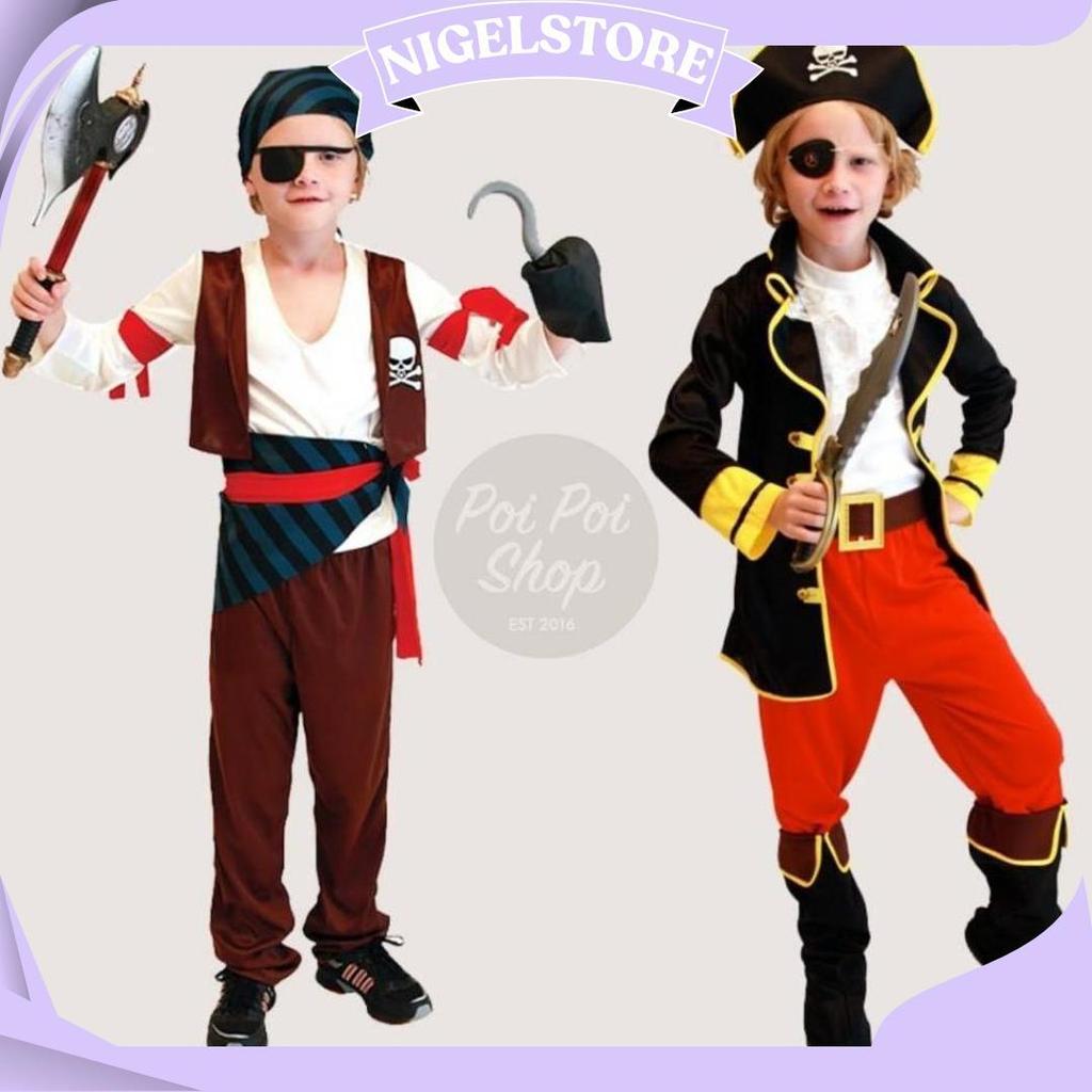 Kostum Bajak Laut Pirate Wanita Dewasa Aksesoris Pirate Set Kostum Halloween Kostum Cosplay Bajak La