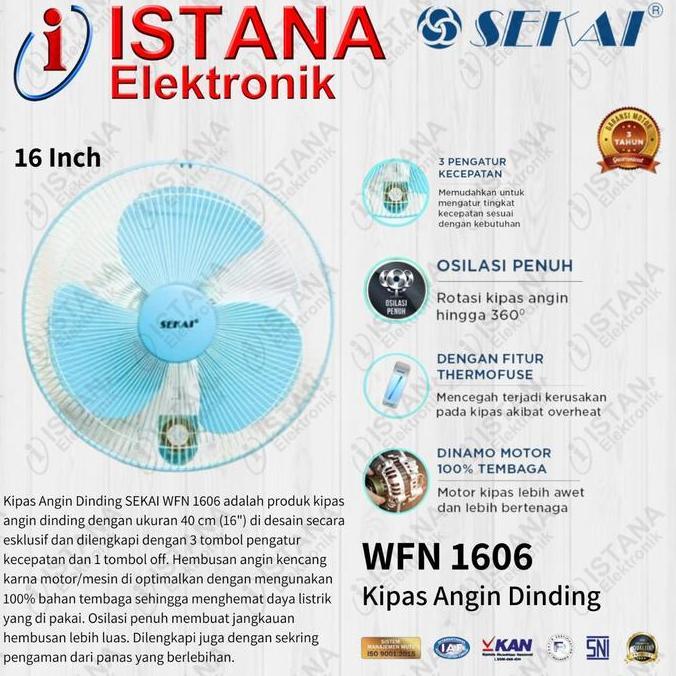 SEKAI KIPAS ANGIN DINDING 16 INCH WFN1606