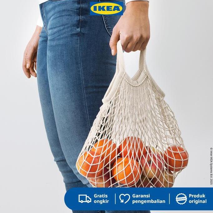 Ikea Kungsfors Tas Jaring Alami Set Isi 2Pcs Plastik Belanja