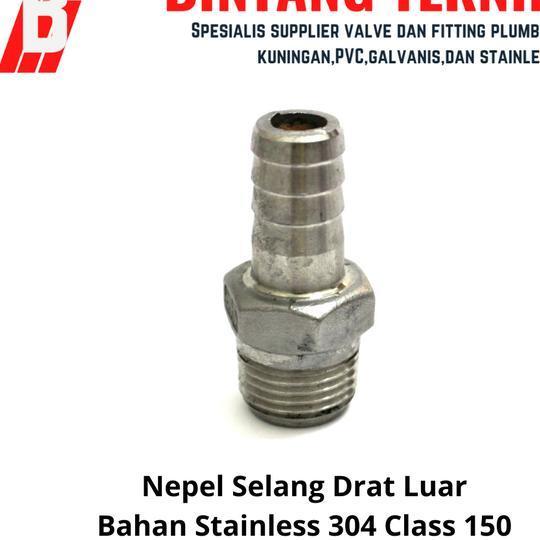 Nepel Selang Stainless Sus 304 Drat Luar 1 X Selang 1