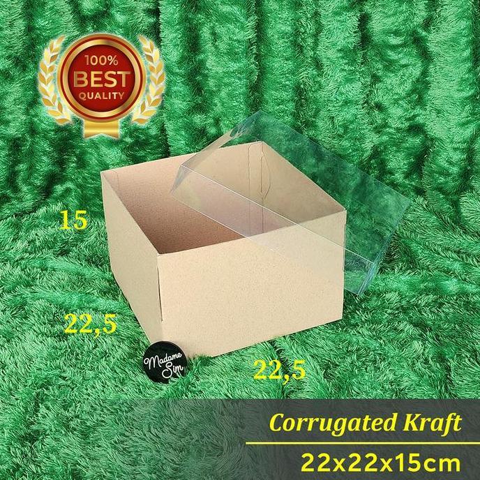 BOX MIKA - DUS KUE - KOTAK - KARDUS 22x22x15 CM
